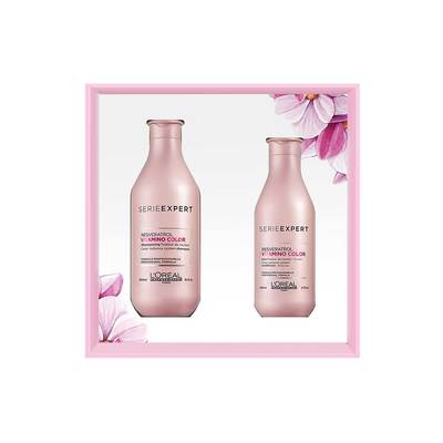 L'Oreal Professionnel Serie Expert Vitamino Color - Весенний набор (шампунь 300 мл, смываемый уход 200 мл)  